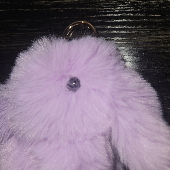 Plush Purple Rabbit Keychain - Picture 2 of 6